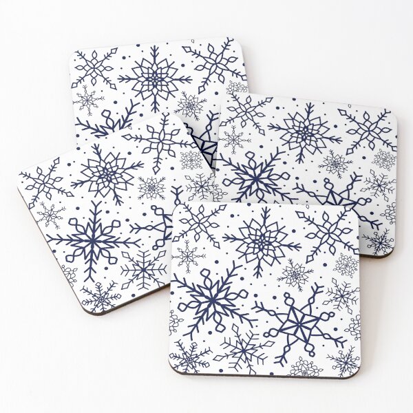 Item preview, Midnight Blue Snowflake Pattern Version 2 designed and sold by seasprayart.