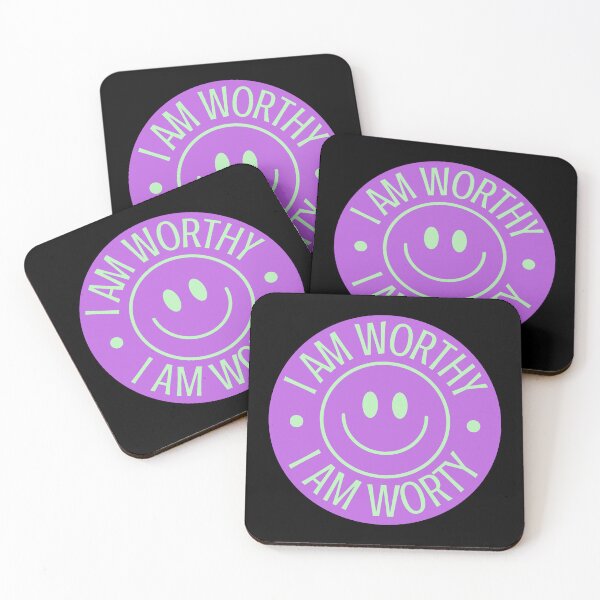 Item preview, I Am Worthy Smiley Face designed and sold by NinniShop.