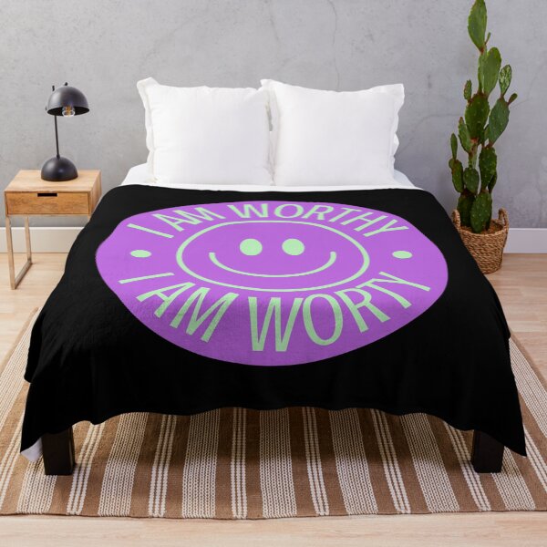 Item preview, I Am Worthy Smiley Face designed and sold by NinniShop.