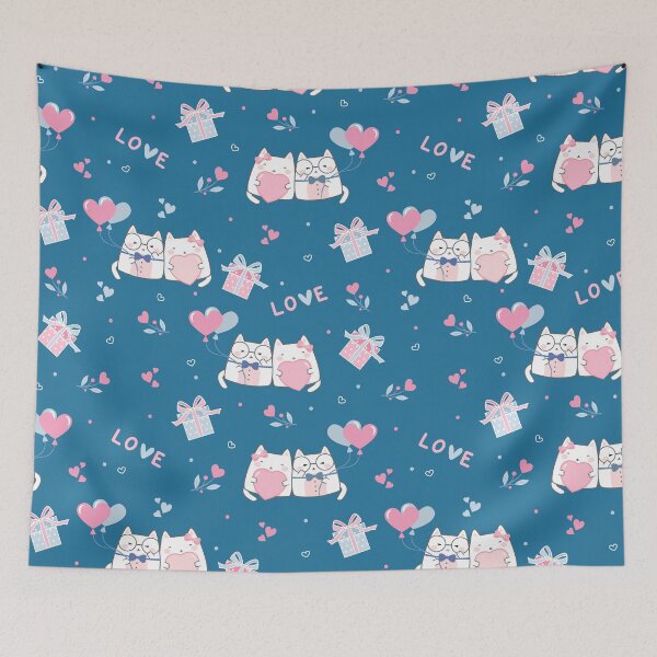 Item preview,  Сute Anime cat couple Colorful  pattern design. iPhone or Samsung Phone Case Cover designed and sold by RoManSmArt.
