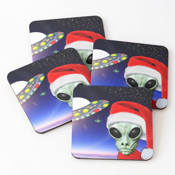 Item preview, Grumpy Santa alien designed and sold by mindgoop.