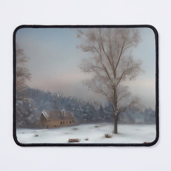 Item preview, Rustic Winter Morning Landscape Pastel Painting designed and sold by DigitalMandy.