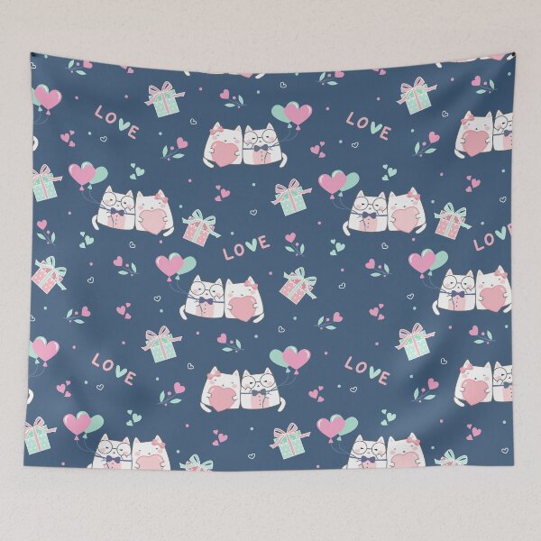 Item preview, Colorful  pattern design.  Сute Anime cat couple iPhone or Samsung Phone Case Cover designed and sold by RoManSmArt.