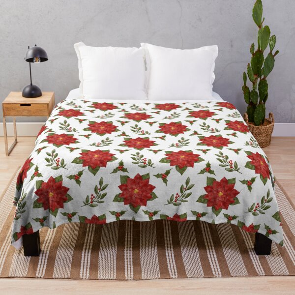 Item preview, Elegant festive watercolor Christmas floral pattern designed and sold by IevaLiART.