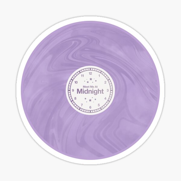 Meet Me At Midnight Vinyl - Lavender Sticker
