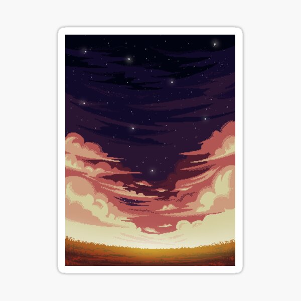 Sky Pixel art Pegatina