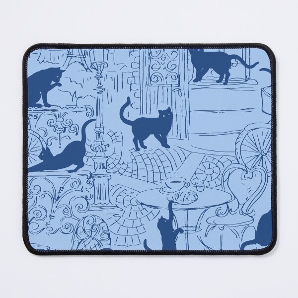 Item preview, Very funny cat pattern playing near a cafe in the city designed and sold by Prettygraphe.