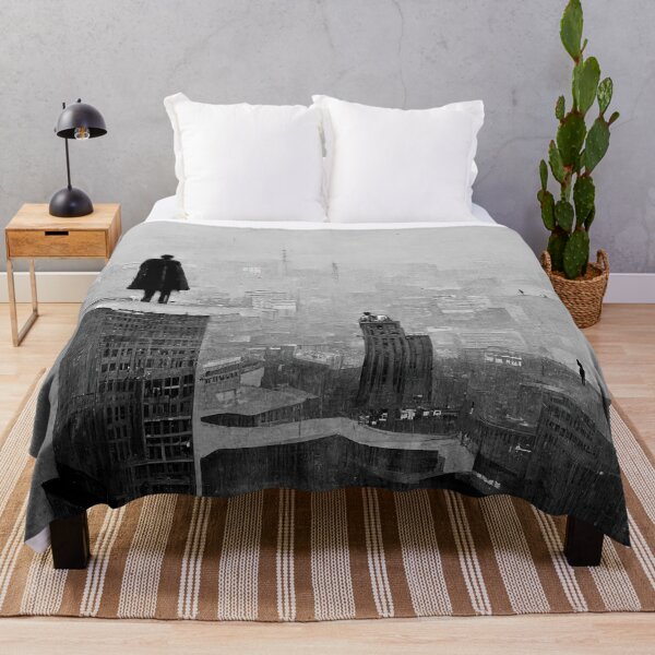 Item preview, Vampires standing on the roofs of metropolis - black and white sketch designed and sold by Michael Bollin.