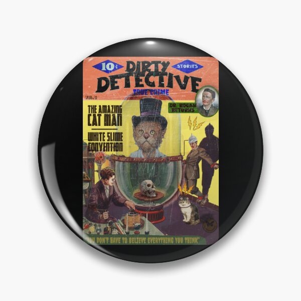 Item preview, Dirty Detective Amazing Cat Man | True Crime | Vintage Crime Stories Posters Reimagined | Dr. Rogan Returns designed and sold by Tyler Tilley.