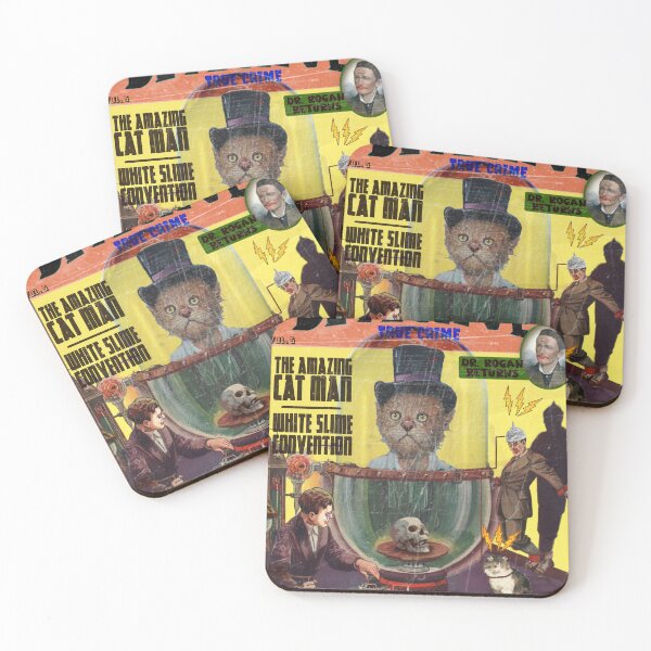 Item preview, Dirty Detective Amazing Cat Man | True Crime | Vintage Crime Stories Posters Reimagined | Dr. Rogan Returns designed and sold by Tyler Tilley.