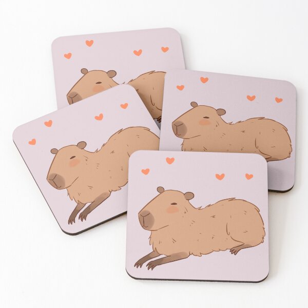 Item preview, Capybara cute illustration - Nice Capybara pink designed and sold by Yarafantasyart.