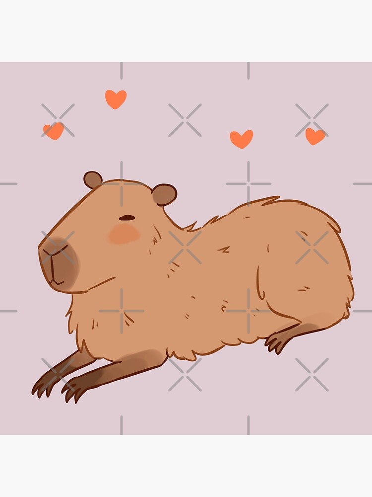 Capybara cute pattern - cartoon capybara illustration pack Poster for Sale  by Yarafantasyart