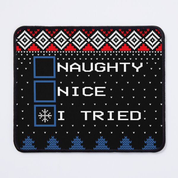 Item preview, Naughty Nice I Tried Ugly Christmas Sweather designed and sold by RepublicOfFire.