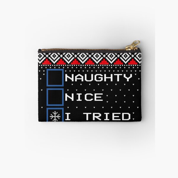 Item preview, Naughty Nice I Tried Ugly Christmas Sweather designed and sold by RepublicOfFire.