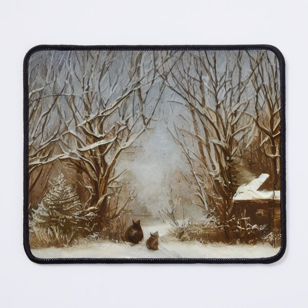Item preview, Rustic Winter Morning Landscape Pastel Painting designed and sold by DigitalMandy.