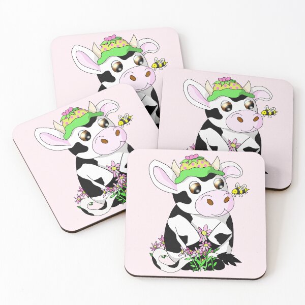 Item preview, cartoon cow and a bee designed and sold by BeingNow.