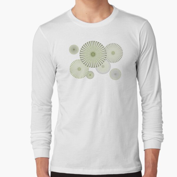 Sea Urchin | Kina | Abstract | Patterns in Nature | Sea Shells | Seashells | Sage Green | Long Sleeve T-Shirt