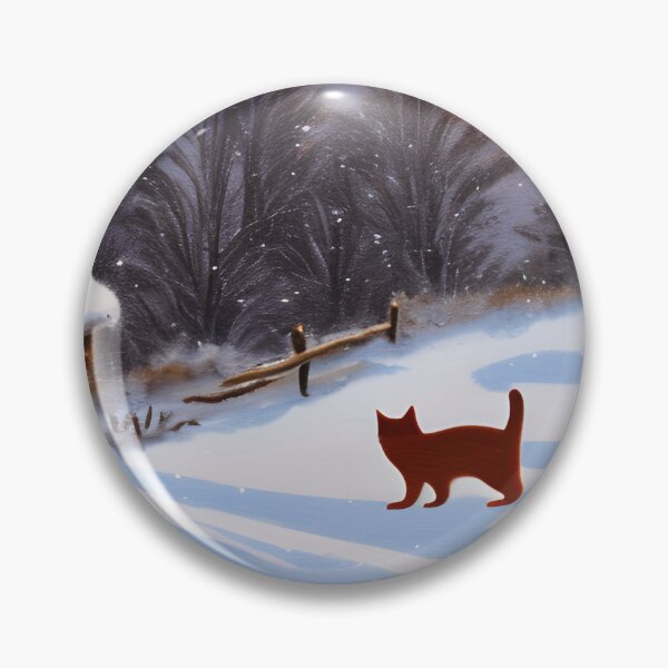 Item preview, Rustic Winter Morning Landscape With Cat designed and sold by DigitalMandy.