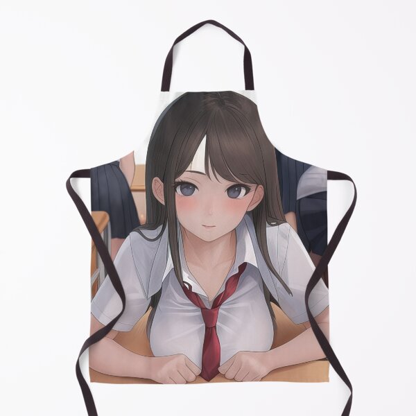 Item preview, Anime schoolgirl sitting at her desk designed and sold by 100PercentOtaku.