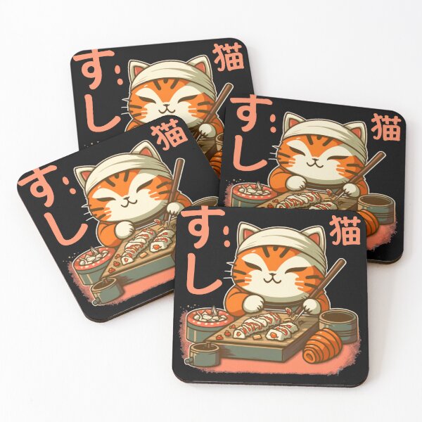 Item preview, Cat making sushi designed and sold by TheSamuraiCat.