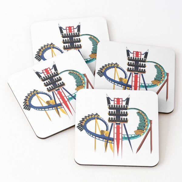 Item preview, Busch Gardens Tampa Old School Coaster Trio designed and sold by CoasterMerch.