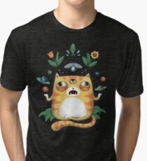 The All Knowing Cat Tri-blend T-Shirt