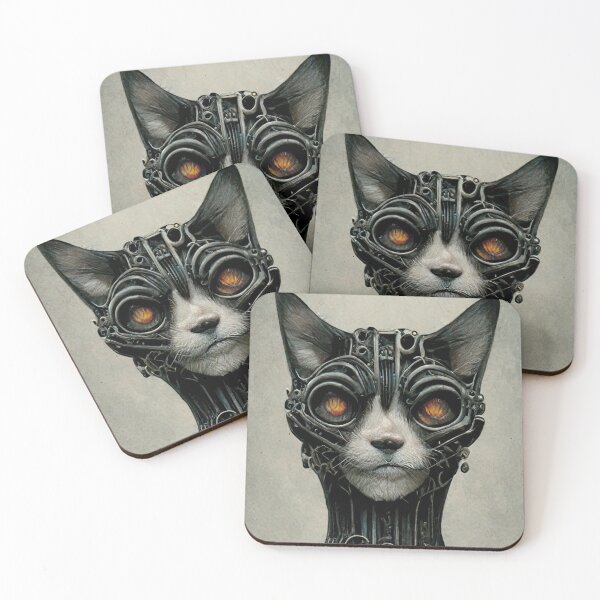 Item preview, Android Cat of the Future designed and sold by werewolftogo.