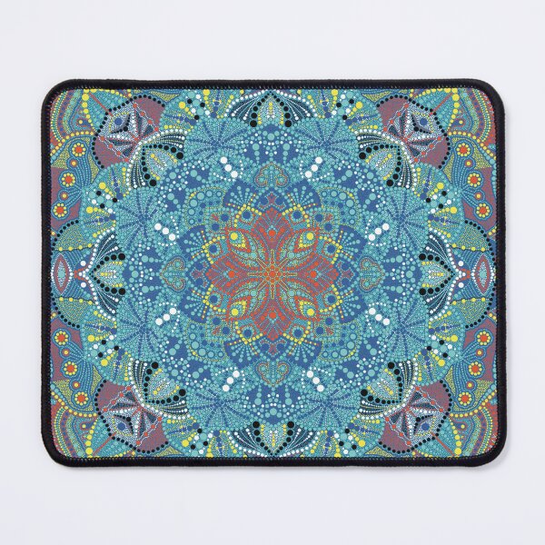 Item preview, Blue dot mandala flower designed and sold by DomaDoma.