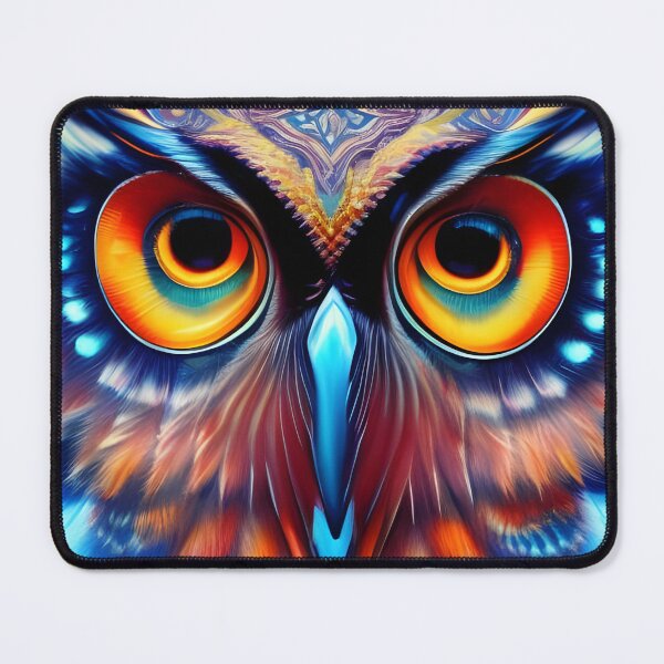 Item preview, Colorful Staring Owl designed and sold by vickycerdeira.