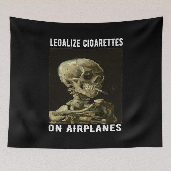 Artikelvorschau, Zigaretten in Flugzeugen legalisieren - SKULL Painting entworfen und verkauft von Raiko-art.