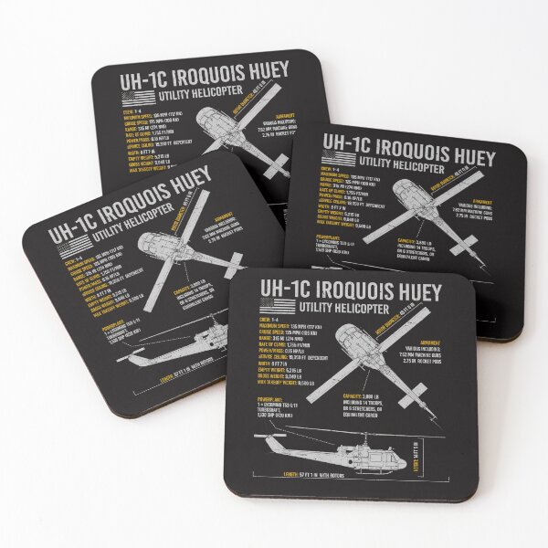 Aperçu de l'œuvre Huey Helicopter UH-1C Chopper Avion Avion Plan d'Avion créée et vendue par DigitalBadger.