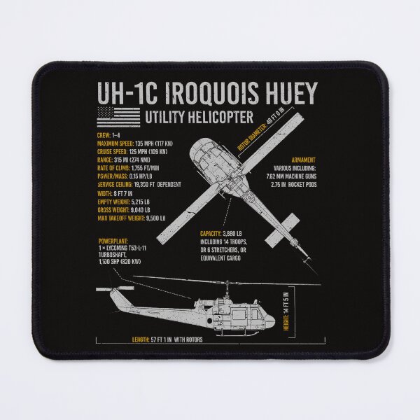 Item preview, Huey Helicopter UH-1C Chopper Aircraft Plane Airplane Blueprint designed and sold by DigitalBadger.