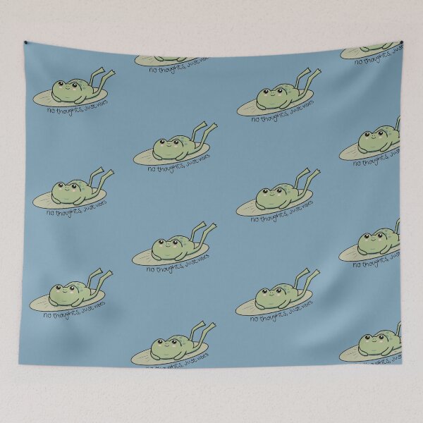 Item preview, No Thoughts Just Vibes Frog  designed and sold by KaitLouise.