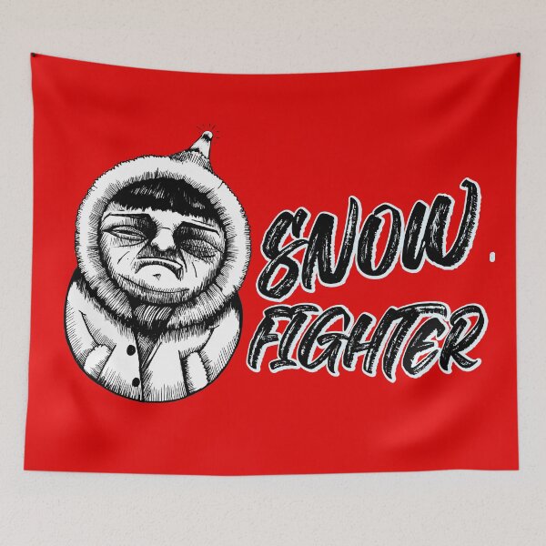 Item preview, Christmas Snow Fighter Drawing Art designed and sold by LarksDrawings.