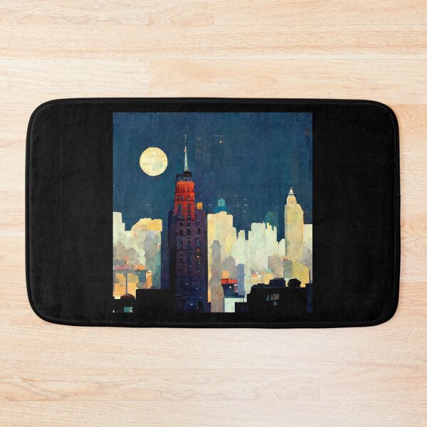 Item preview, Full Moon City At Night (Edward Hopper Inspired) designed and sold by ZGigerBarker.