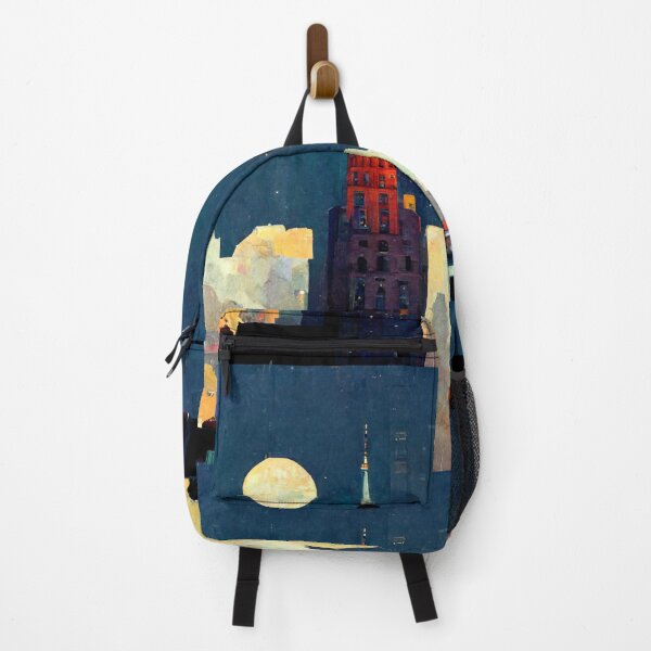 Item preview, Full Moon City At Night (Edward Hopper Inspired) designed and sold by ZGigerBarker.