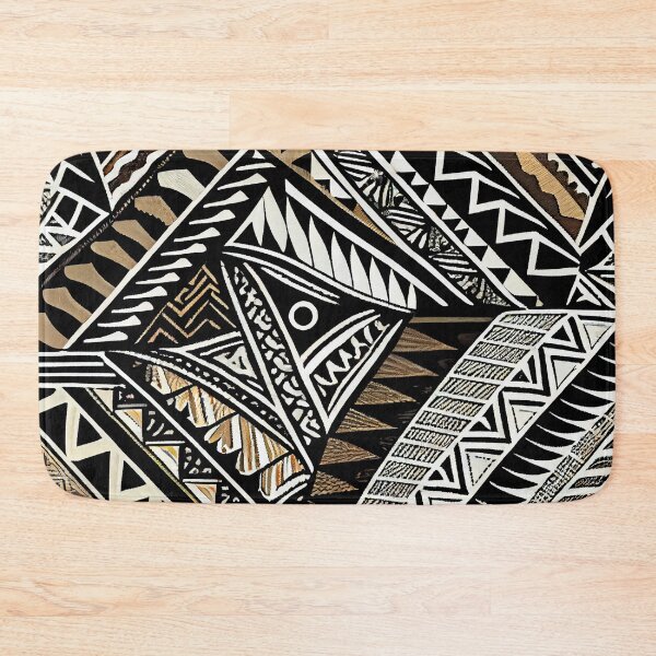 Artikelvorschau, Large Tribal Aesthetic Black and Gold Pattern Print Digital Painting entworfen und verkauft von CodeAndColors.