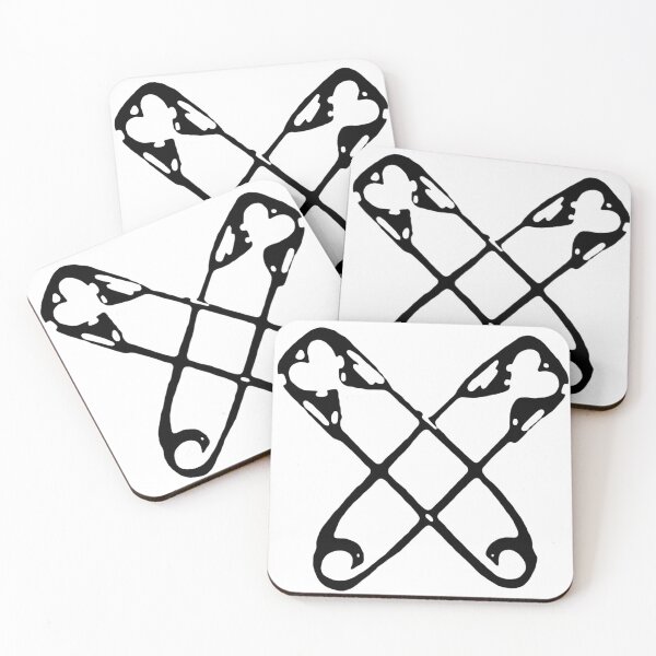 Item preview, Crossed Heart Safety Pins designed and sold by Soaked-N-Bleach.