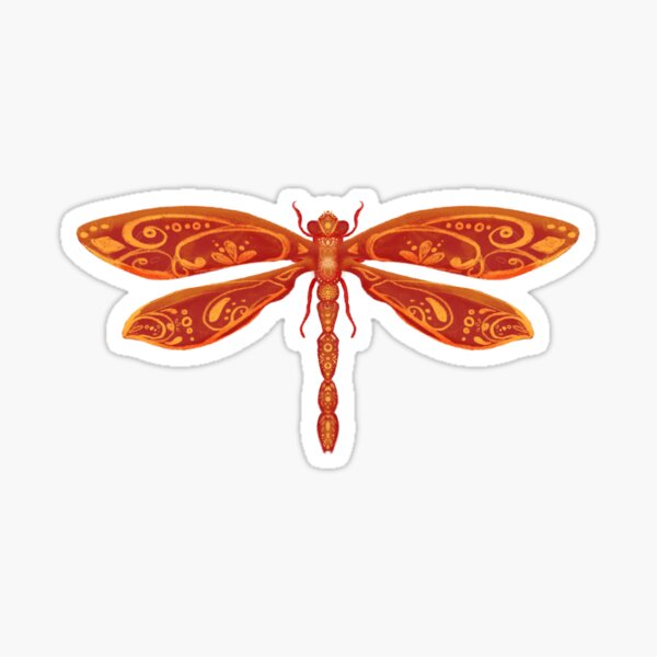 Mystical Dragonfly Transparent  Pegatina