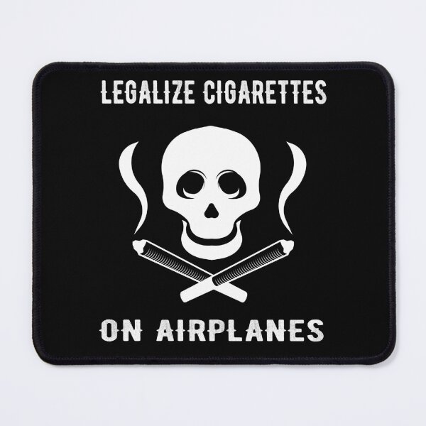 Item preview, legalize cigarettes on airplanes - Cigarette addict SKULL designed and sold by Raiko-art.