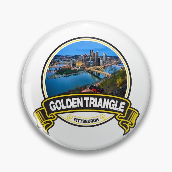 Item preview, Golden Triangle Pittsburgh Travel Badge designed and sold by KrisSidDesigns.