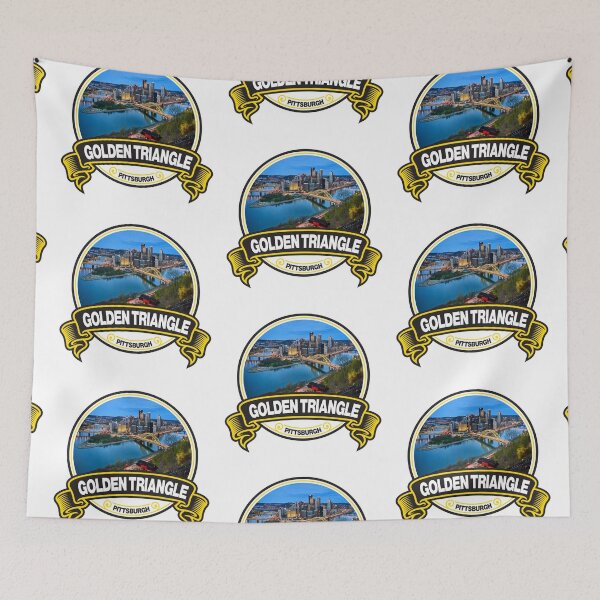 Item preview, Golden Triangle Pittsburgh Travel Badge designed and sold by KrisSidDesigns.