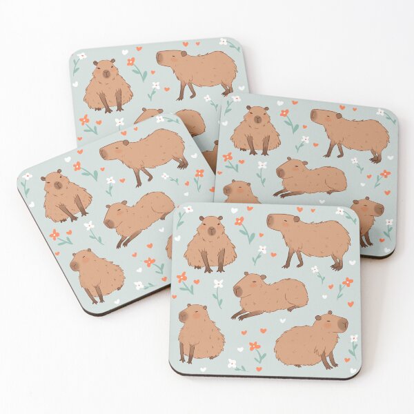 Item preview, Capybara cute pattern - cartoon capybara illustration pack designed and sold by Yarafantasyart.