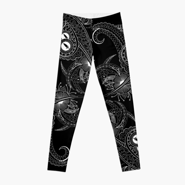 Design 51 x 4 black as pattern Leggings