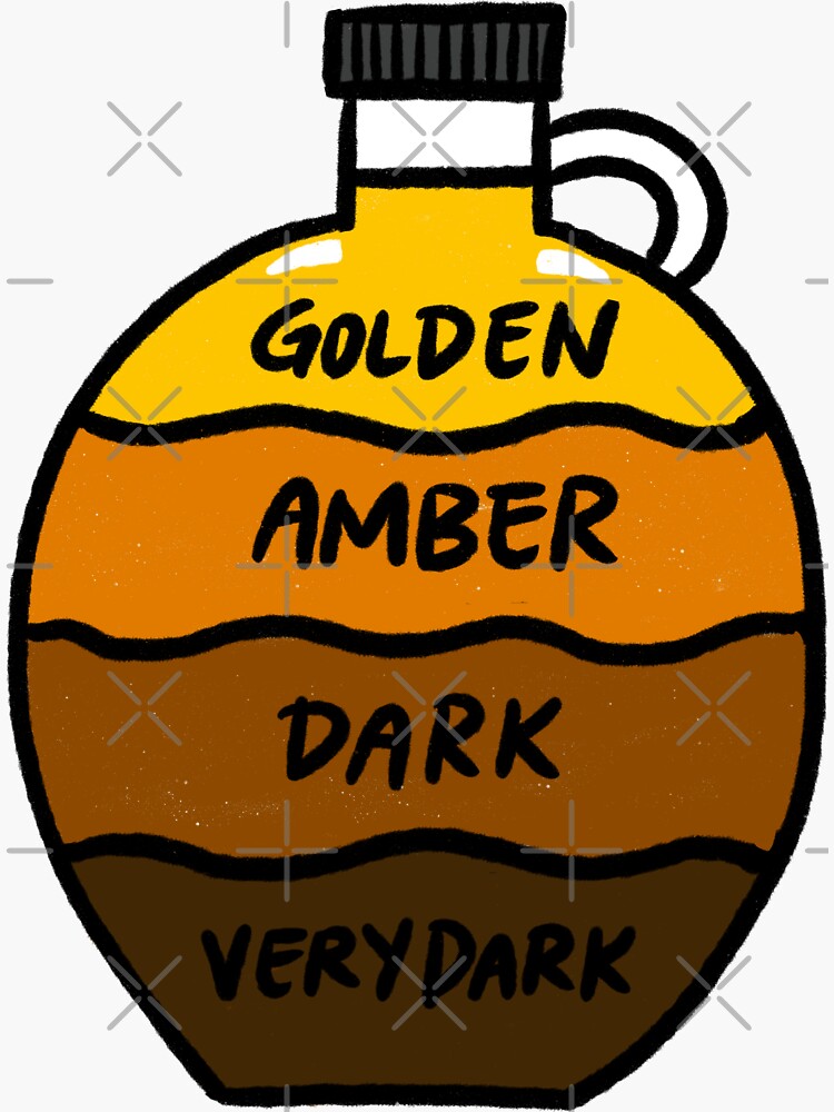 "Maple Syrup Grades" Sticker for Sale by bonniemamadraws Redbubble