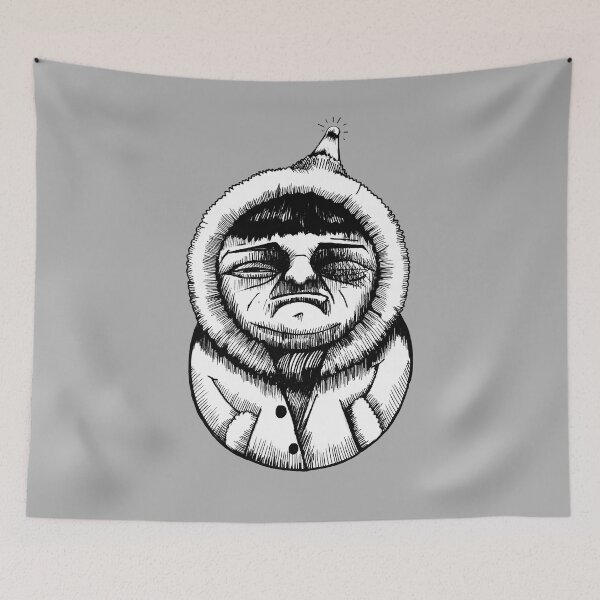 Item preview, Eskimo Snow Fighter Drawing designed and sold by LarksDrawings.