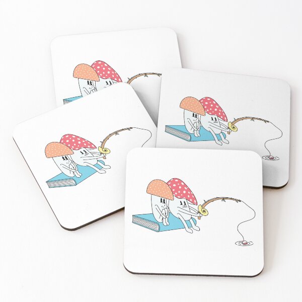 Item preview, Cute Mushrooms Characters Fishing designed and sold by Poly-Apparel.