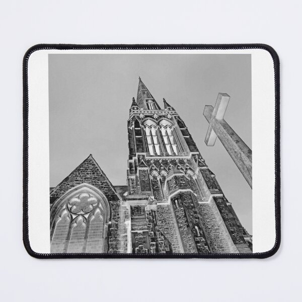 Item preview, Church And Cross (in grey) designed and sold by JoyPhotoArt.