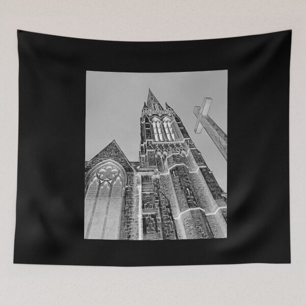 Item preview, Church And Cross (in grey) designed and sold by JoyPhotoArt.