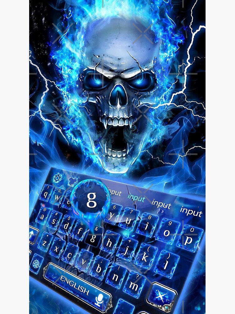 awesome-evil-blue-flaming-skull-next-to-a-keyboard-with-the-g-key